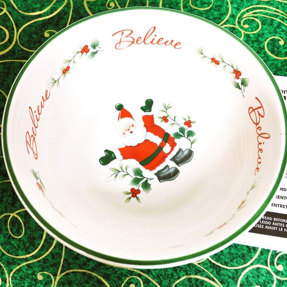 Pfaltzgraff Winterberry “Believe “ Serving Bowl 6.5" DishEUC - Picture 3 of 11